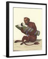 The Little Red Man Rocking His Son-null-Framed Giclee Print