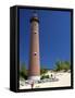 The Little Sable Point Light on Lake Michigan in Golden Township, Michigan, USA-David R. Frazier-Framed Stretched Canvas