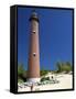 The Little Sable Point Light on Lake Michigan in Golden Township, Michigan, USA-David R. Frazier-Framed Stretched Canvas