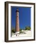 The Little Sable Point Light on Lake Michigan in Golden Township, Michigan, USA-David R. Frazier-Framed Photographic Print