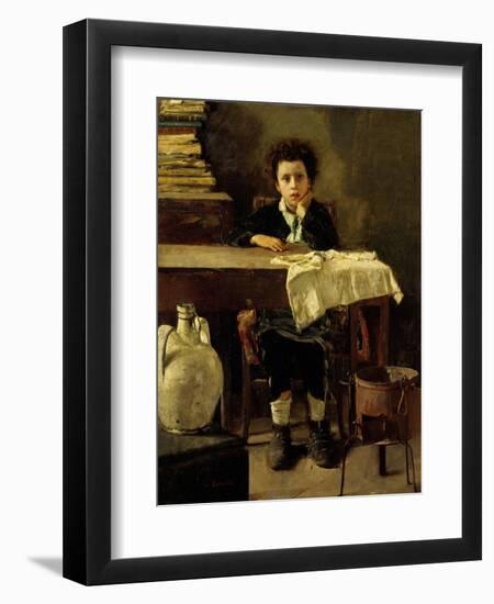 The Little Schoolboy-Antonio Mancini-Framed Giclee Print