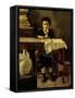 The Little Schoolboy-Antonio Mancini-Framed Stretched Canvas