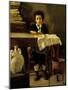 The Little Schoolboy-Antonio Mancini-Mounted Giclee Print