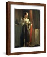 The Little Servant-John George Brown-Framed Giclee Print