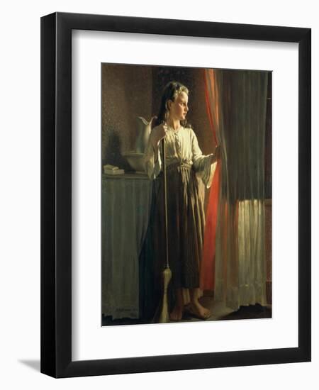 The Little Servant-John George Brown-Framed Giclee Print