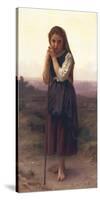 The Little Shepherdess-William Adolphe Bouguereau-Stretched Canvas
