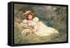 The Little Shepherdess-Arthur Dampier May-Framed Stretched Canvas