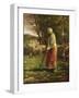 The Little Shepherdess-Jean-Francois Millet-Framed Giclee Print