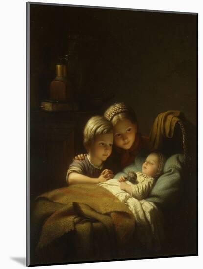 The Little Sleeping Brother-Johan Georg Meyer-Mounted Giclee Print