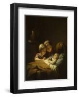 The Little Sleeping Brother-Johan Georg Meyer-Framed Giclee Print