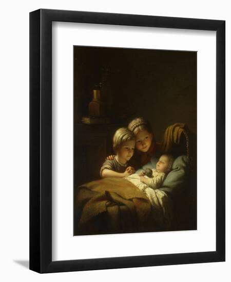 The Little Sleeping Brother-Johan Georg Meyer-Framed Giclee Print