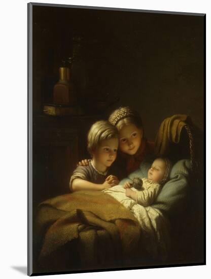 The Little Sleeping Brother-Johan Georg Meyer-Mounted Giclee Print