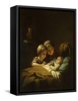 The Little Sleeping Brother-Johan Georg Meyer-Framed Stretched Canvas