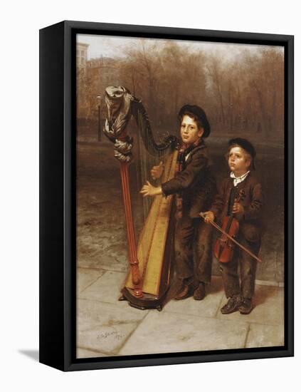 The Little Strollers, 1874-John George Brown-Framed Stretched Canvas