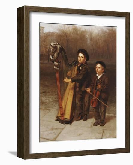 The Little Strollers, 1874-John George Brown-Framed Giclee Print