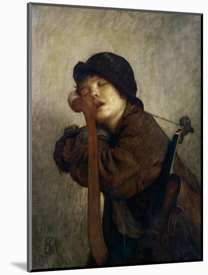 The Little Violinist Sleeping, 1883-Ernest Antoine Hebert-Mounted Giclee Print