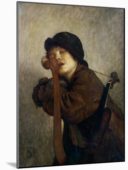 The Little Violinist Sleeping, 1883-Ernest Antoine Hebert-Mounted Giclee Print