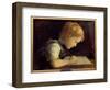 The Little Writer Paul Henner (1860-1867) Nephew of the Artist, 19Th Century (Oil on Canvas)-Jean-Jacques Henner-Framed Giclee Print