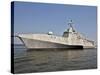The Littoral Combat Ship Independence Underway During Builder's Trials in the Gulf of Mexico-null-Stretched Canvas