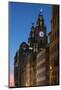 The Liver Building at night, Water Street, Liverpool-Alan Novelli-Mounted Photographic Print