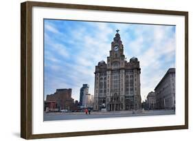 The Liver Buildings, Liverpool, Merseyside, England-null-Framed Photographic Print