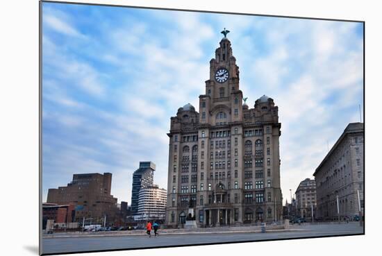 The Liver Buildings, Liverpool, Merseyside, England-null-Mounted Photographic Print