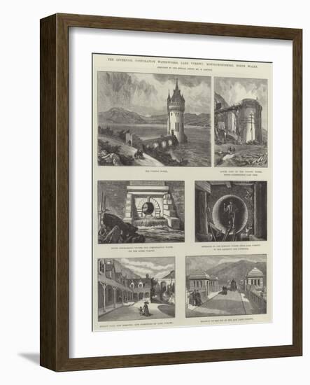 The Liverpool Corporation Waterworks, Lake Vyrnwy, Montgomeryshire, North Wales-William 'Crimea' Simpson-Framed Giclee Print