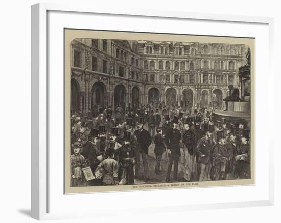 The Liverpool Exchange, a Sketch on the Flags-Henry Woods-Framed Giclee Print