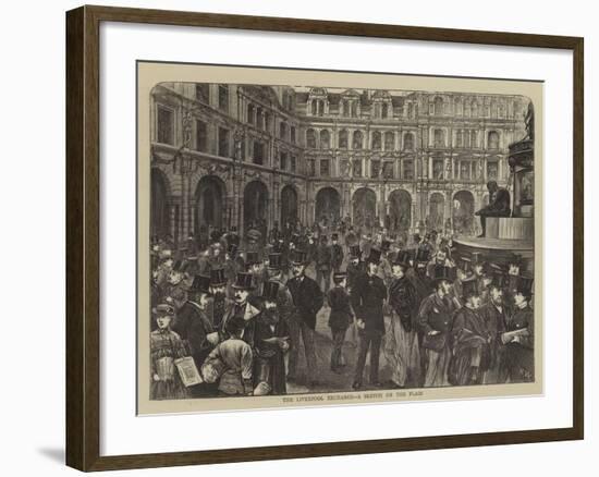 The Liverpool Exchange, a Sketch on the Flags-Henry Woods-Framed Giclee Print