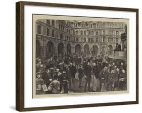 The Liverpool Exchange, a Sketch on the Flags-Henry Woods-Framed Giclee Print