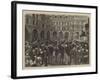 The Liverpool Exchange, a Sketch on the Flags-Henry Woods-Framed Giclee Print