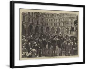 The Liverpool Exchange, a Sketch on the Flags-Henry Woods-Framed Giclee Print