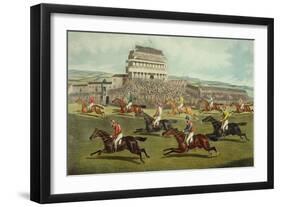 The Liverpool Grand National Steeplechase - Coming In, Published 1872-Charles Hunt and Son-Framed Premium Giclee Print