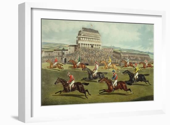 The Liverpool Grand National Steeplechase - Coming In, Published 1872-Charles Hunt and Son-Framed Giclee Print