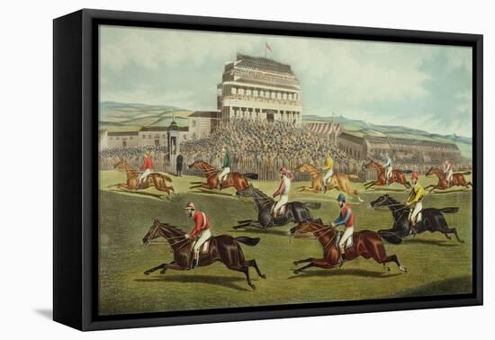 The Liverpool Grand National Steeplechase - Coming In, Published 1872-Charles Hunt and Son-Framed Stretched Canvas