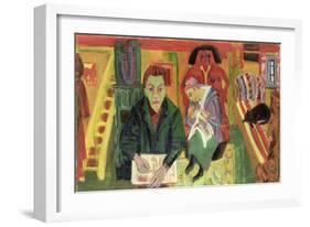 The Living Room, 1920-Ernst Ludwig Kirchner-Framed Giclee Print