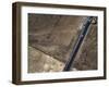 The Lizard Geoglyph, aerial view, Nazca, UNESCO World Heritage Site, Ica Region, Peru, South Americ-Karol Kozlowski-Framed Photographic Print