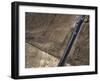 The Lizard Geoglyph, aerial view, Nazca, UNESCO World Heritage Site, Ica Region, Peru, South Americ-Karol Kozlowski-Framed Photographic Print