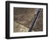 The Lizard Geoglyph, aerial view, Nazca, UNESCO World Heritage Site, Ica Region, Peru, South Americ-Karol Kozlowski-Framed Photographic Print