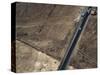 The Lizard Geoglyph, aerial view, Nazca, UNESCO World Heritage Site, Ica Region, Peru, South Americ-Karol Kozlowski-Stretched Canvas