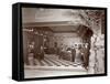 The Lobby and Registration Desk at the Hotel Victoria, 1900 or 1901-Byron Company-Framed Stretched Canvas