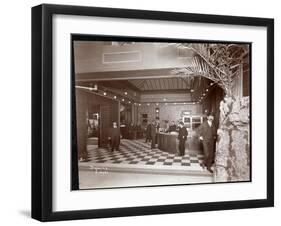 The Lobby and Registration Desk at the Hotel Victoria, 1900 or 1901-Byron Company-Framed Giclee Print