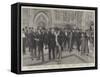 The Lobby of the House of Commons-Thomas Walter Wilson-Framed Stretched Canvas