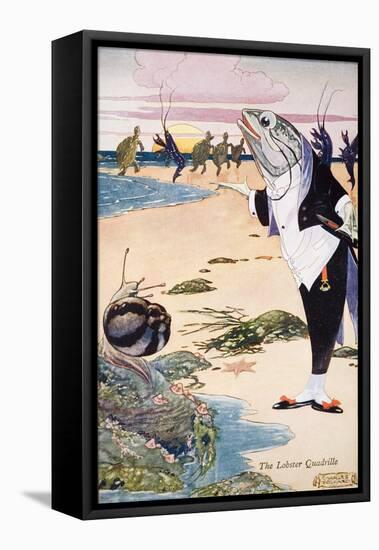The Lobster Quadrille-Charles Folkard-Framed Stretched Canvas