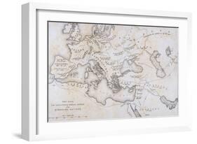 The Localities and Gradual Advance of the Barbarian Nations, C.1850-W Hughes-Framed Giclee Print