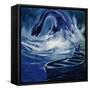The Loch Ness Monster Attacks a Fisherman-null-Framed Stretched Canvas