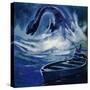 The Loch Ness Monster Attacks a Fisherman-null-Stretched Canvas