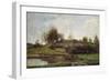 The Lock at Optevoz, 1855-Charles-Francois Daubigny-Framed Giclee Print