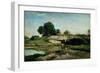 The Lock at Optevoz, 1859-Charles-Francois Daubigny-Framed Giclee Print