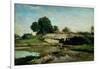 The Lock at Optevoz, 1859-Charles-Francois Daubigny-Framed Giclee Print